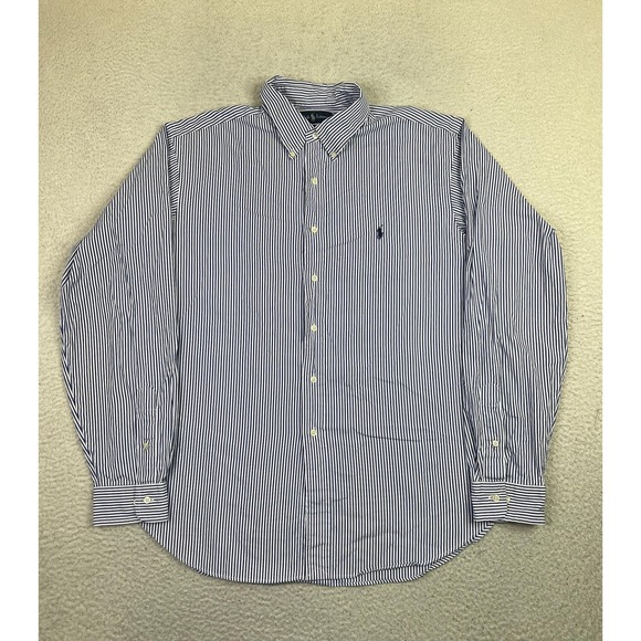 Ralph Lauren Other - Polo Ralph Lauren Dress Shirt Mens 17.5 36/37 Blue Stripe Classic Button Down LS